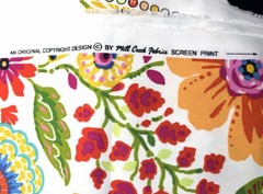 Mill Creek Fabrics Floral Folk Art Fabric 2.5 Yards x 54” Wide Multicolor
