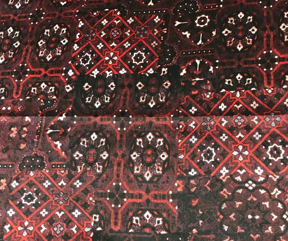Burgundy Red Tapestry – Silk Charmeuse