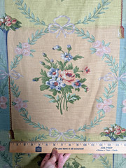 Joan Kessler Concord Fabric Floral Pink Pastel French Country Cotton Bows /BDFG4