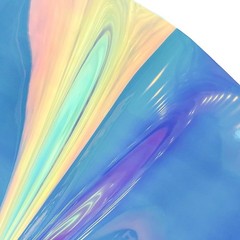 11.8 Inch x 54 Inch 30 Gauge Holographic Clear Vinyl Roll Iridescent Blue TPU