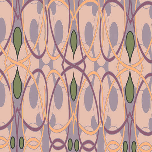Art Gallery Hankou Labyrinth Sunset Cotton Fabric 44″ inch Cut to Order