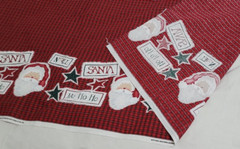 Daisy Kingdom Noel Santa Patch Border #3175 Fabric 1.8 Yard / 68×44″ Wide READ