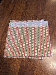 Red, Green, Cream bow and ribbon fabric – David Textiles – 36″x44″