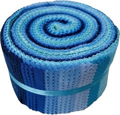 Jelly Roll Fabric – 10 Assorted Solid Colors, 100% Cotton, 40 Pre-Cut Strips (2.