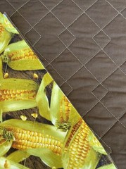 2 Yards Corn “ Farmers Market” Quilted Fabric For Sewing, Home Decor, Crafts