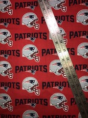 NFL New England Patriots Football Cotton Fabric 1/2 Yard (18 by 58″) New
