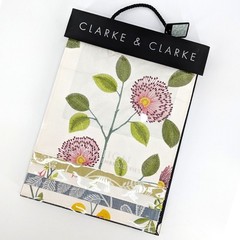 Clarke & Clarke Pavilion Fabric Sample Book Embroidered Floral Swatches 17×13