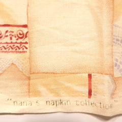 VTG Alexander Henry “Nana’s Napkin Collection ” Peach 1994 Cotton Fabric 35″ L