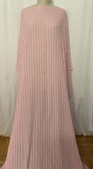 Bubblegum Pink Cotton Stripe Gauge w/ Lurex Fabric 2 Yards 16″ Long & 58″ Wide