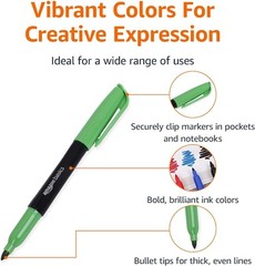 Amazon Basics Fabric Markers, Assorted Colors, 1 Count (Pack of 8),