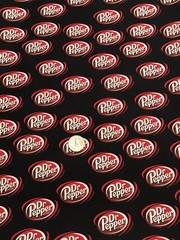 CUSTOM 1 Yard Dr Pepper, Doctor Pepper Soda Cotton Fabric 36” x 56”