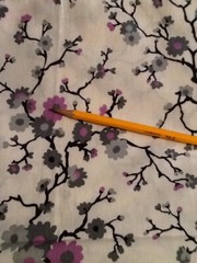 50’s ERA COTTON FABRIC BLACK LIGHT & DARK GRAY PLUM FLORAL 2-1/4 YARDS