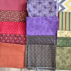 Fabric Scrap Bundle 1 Lb 10 oz Mixed Lot #6 Various Sizes and Prints As Photoed
