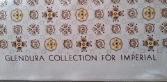2 1/2+ Yds Vintage Fabric Glendura Collection For Imperial 97″ X 45″ Beige/Brown