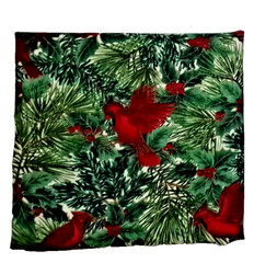 Cranston Print Works Co. Fabric VIP Christmas Cardinals Remnant 22″ X 34″ Wide