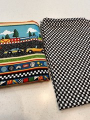 100% Cotton Fabric VROOM! By Avlyn, Vintage, 2 Yds & 15” -Good Unused Condition