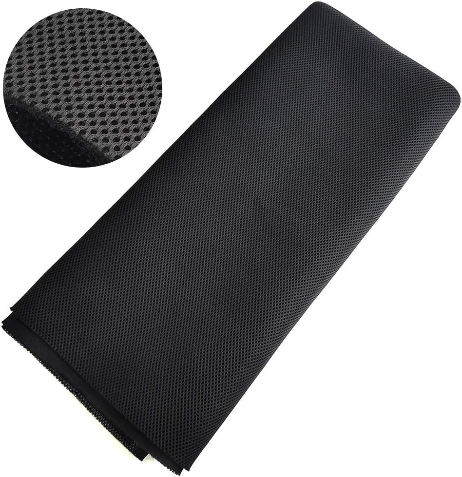 Speaker Grill Cloth Stereo Mesh Fabric for Speaker Repair, Black – 55 x 40 in /