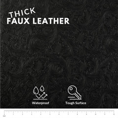 Tooled Faux Leather Western Cowboy, Floral Embossed Vinyl, Craft DIY and Upholst