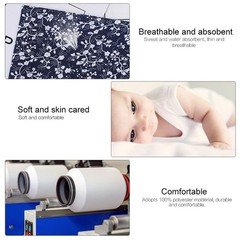 7 PCS Cotton Fabrics DIY Floral Dots Assorted PreCut Quarters Bundle Blue