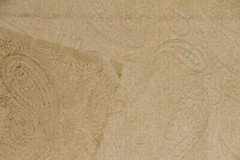 Discount Fabric JACQUARD Cream on Gold Paisley Drapery Fabric