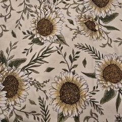 New, Unwashed Timeless Treasures Fabrics Of SoHo Sunflower And Bee Pattern