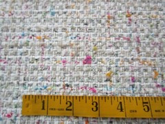 Beaux by Zinc Textiles 63″x57″W Calico Boucle Orange Pink Teal White Grey Green