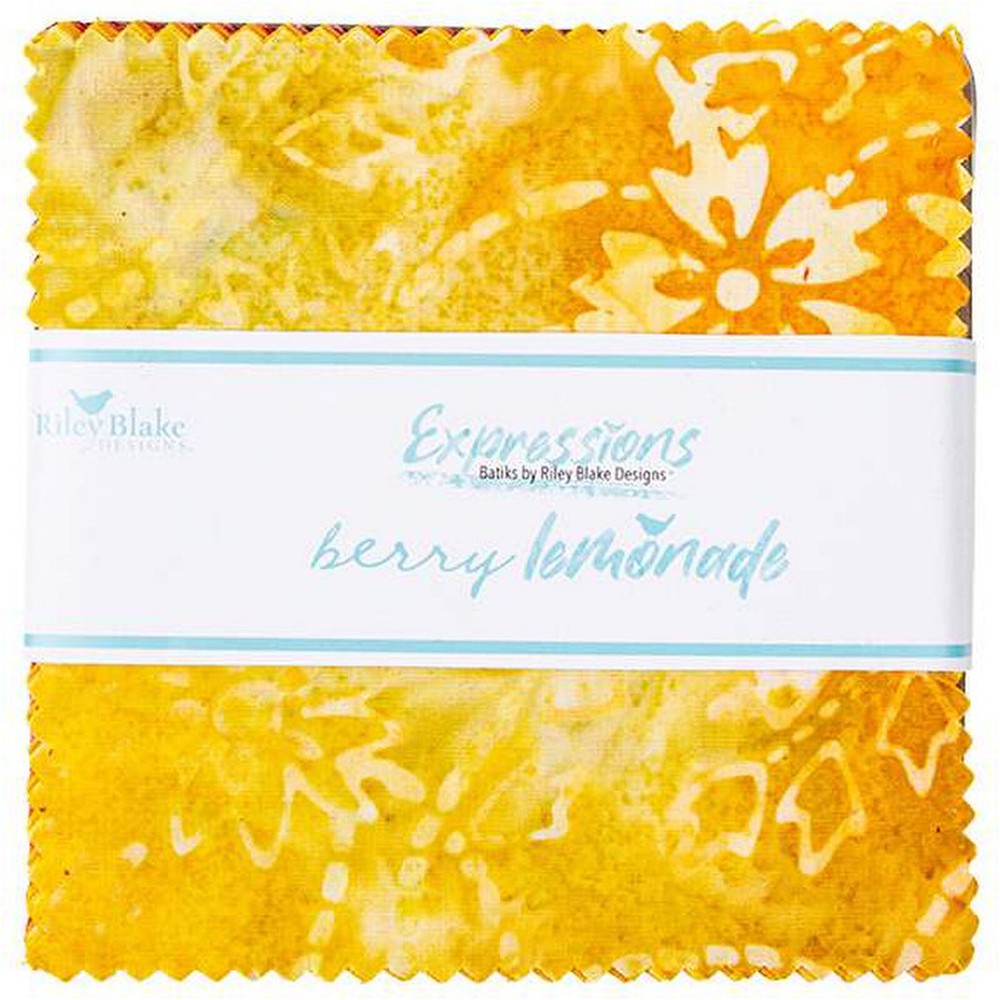 Berry Lemonade Expressions Batiks Riley Blake 5″ Stacker 100% Cotton Precuts