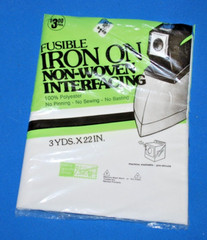 PIECE GOODS SHOP Fusible Iron On Non Woven Interfacing Polyester 3 yard X 22″