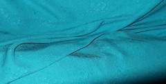 TURQUOISE BLUE SILK JACQUARD CREPE FABRIC, 120cm wide NEW, EVENING,BRIDAL, AUST