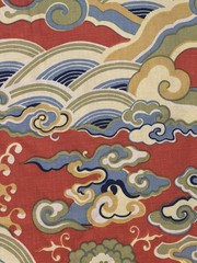 Vintage Larsen? 115” Sq Panel Woven Printed Upholstery Fabric Auspicious Clouds