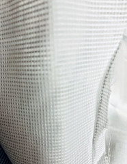 VTG Beautiful Feminine White on White CROSSBAR DIMITY Raised Tiny Check BTFQ
