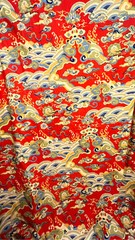 Vintage Larsen? 115” Sq Panel Woven Printed Upholstery Fabric Auspicious Clouds