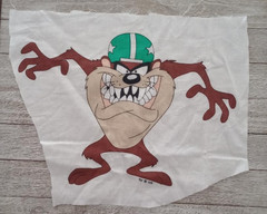 looney tunes taz football fun fabric large print 12 x 8.5 inch 1pc