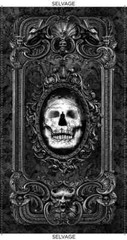Halloween Skull Fabric 24″ X44″ Pane Wicked Cotton Timeless Treasures C8645