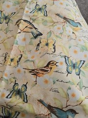 CP63910 Susan Winget fabric Birds Butterflies Flowers 78″ Long X 42″ W