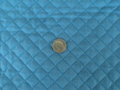 34′ x 43″ wide cotton QUILTED 2 sided fabric SOLID BLUE ON BOTH SIDES
