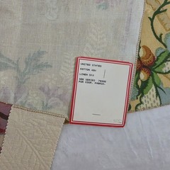 Brunschwig & fils Fabriano Print Cotton Linen Remnant Maize Fabric Panel Sample