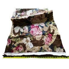 Ralph Lauren Floral Fabric Brown Pink Cream 2 Pc Heatherberry Sage linen Retired