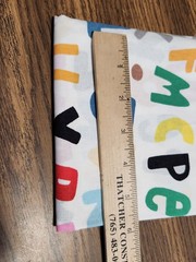 Fabric Remnant Lot Car Vehicles Letter Teacher Numbers Grey Stone Blue