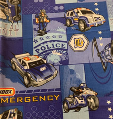 Mattel 2007 Fabric Police Special Unit Patch Matchbox Helicopter Motorcycle HTF