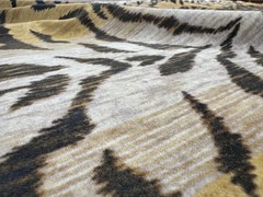 Braemore Tiger Velvet Upholstery Fabric Gold Black Animal Print 2 Yards