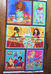 Quilters Haven 100% Cotton Fabric Panel Ladies Quilting Size 26 X 36 Inches
