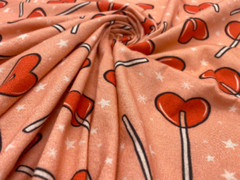 100% Knitted Cotton Jersey 260gsm- Digitally Printed Valentine’s day Pattern Lol
