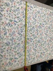 Vtg 80s 90s Floral Twin Flat Sheet Fabric 64×96 Pastel Watercolor Sewing DIY EUC