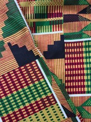 Kente Cloth Fabric | 100% Cotton African Print By the Yard| Sewing Quilting