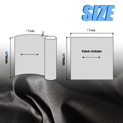 2 Yard Black Twill Cotton Canvas Fabric,Natural Thick 2 Yards,