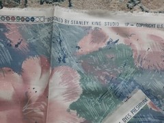 VTG 80s 90s Upholstery Fabric Remnants / Samples Stanley King Studio Teflon+