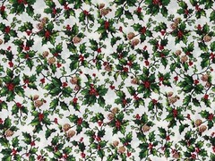 VIP Cranston Holly Berry & Acorns Christmas Fabric 18″ x 44″ (1/2 Yard) Cotton