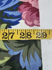 Vintage STANLEY KING STUDIO FLORAL FABRIC 104”x 58” Rose Vibrant Sateen Cotton