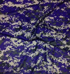 DIGITAL CAMO PURPLE BLACK POLYESTER KNIT INTERLOCK ATHLETIC FABRIC BY YARD 60″W